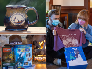 Various holiday gifts from the Conservancy online store and Trail Mix Peninsula