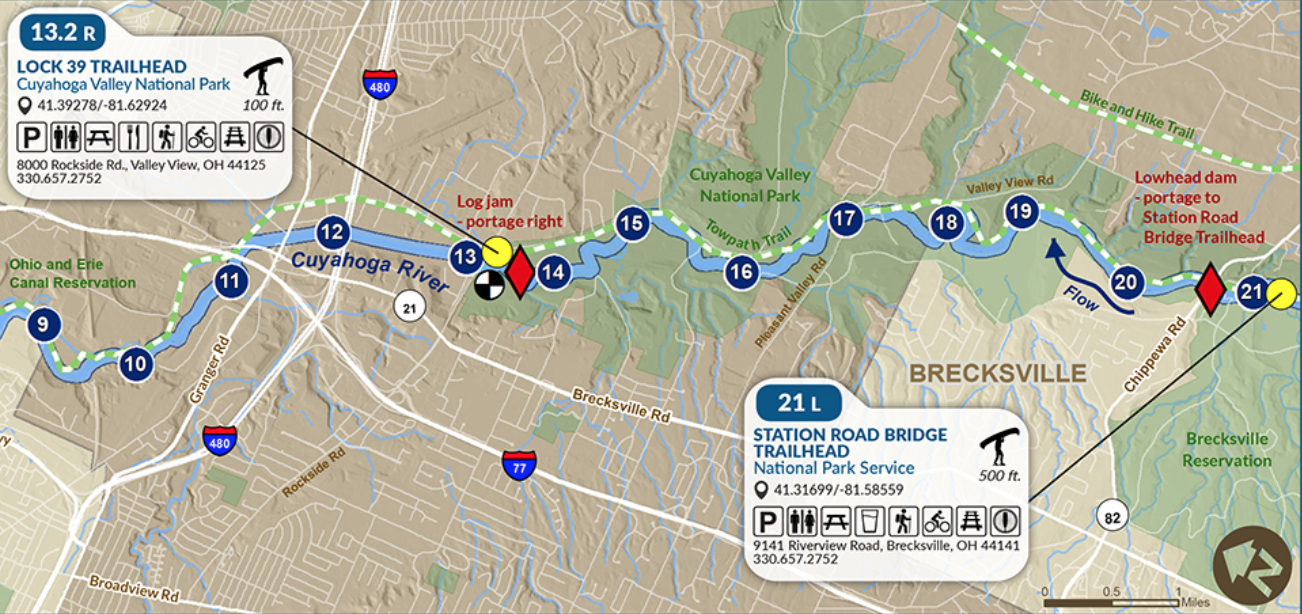 Cuyahoga River Water Trail Map Map – Conservancy For Cuyahoga Valley National Park